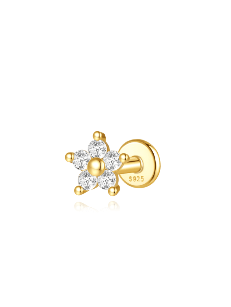 Nora – Delicati orecchini in oro dalla forma chiara.