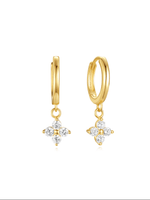 Nora – Delicati orecchini in oro dalla forma chiara.
