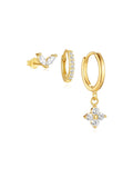 Nora – Delicati orecchini in oro dalla forma chiara.