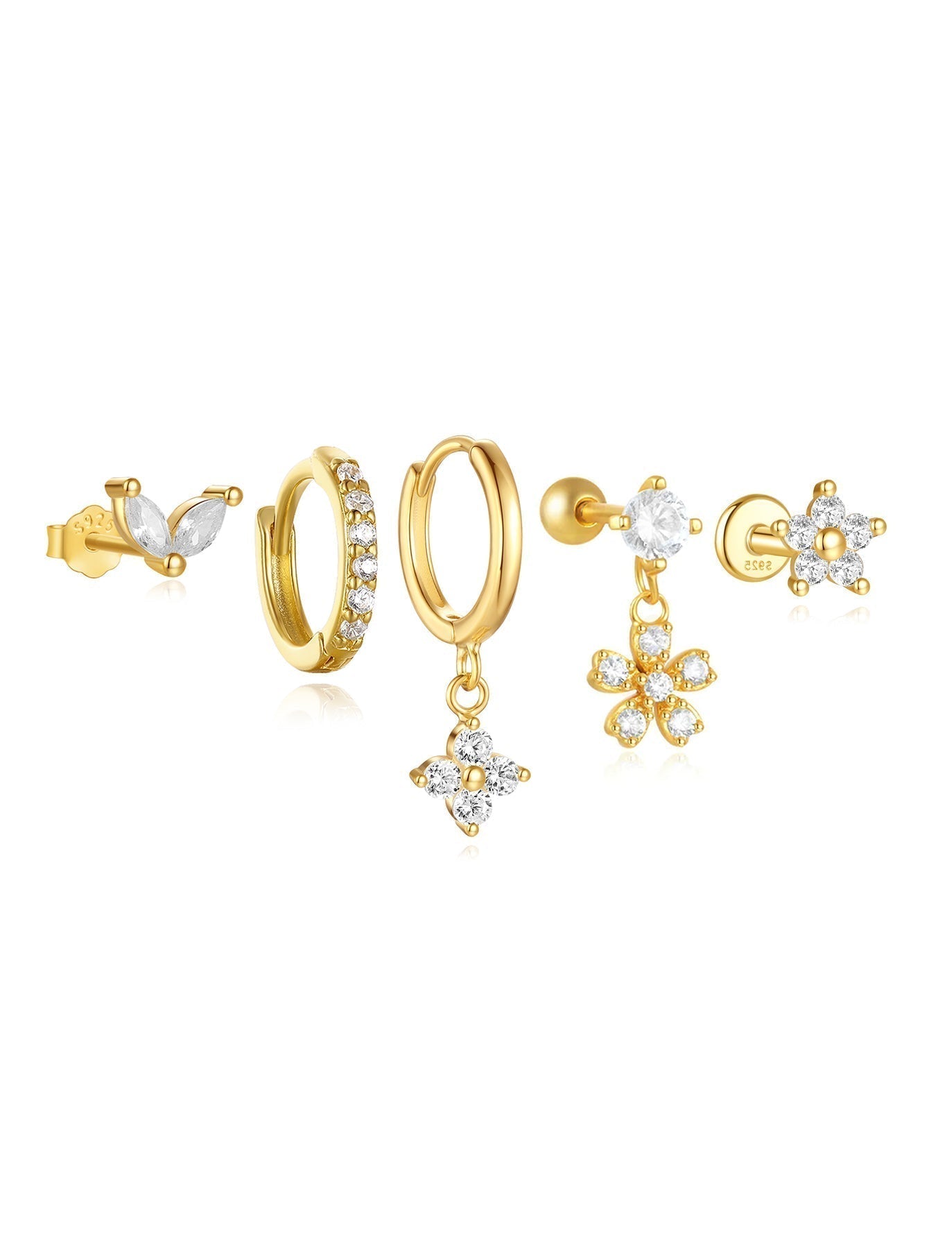 Nora – Delicati orecchini in oro dalla forma chiara.