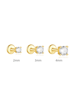 Evelína – Delicati orecchini in oro con curve eleganti.