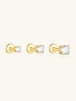 Evelína – Delicati orecchini in oro con curve eleganti.