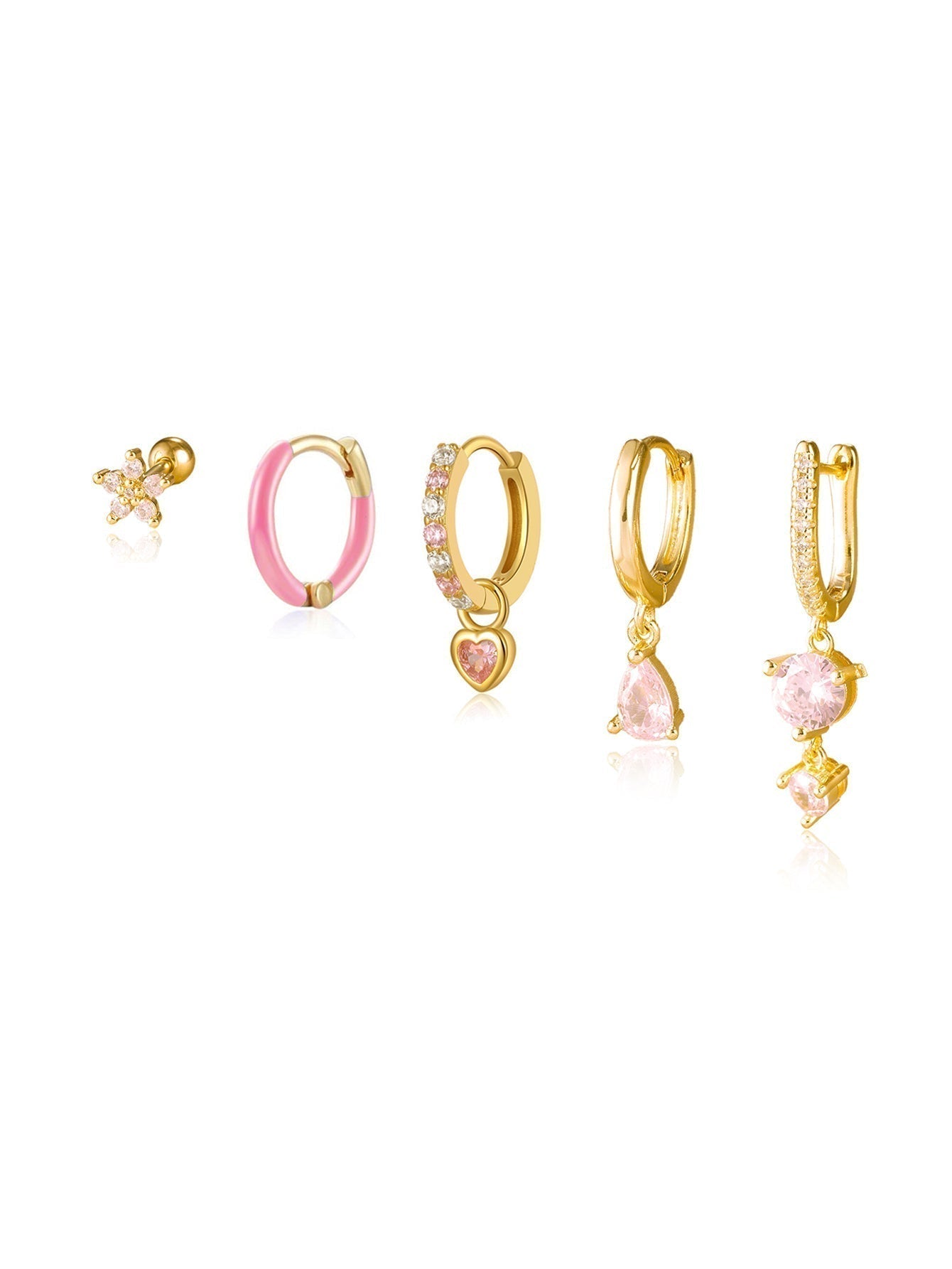 Antonie – Orecchini in oro con superficie lucida.