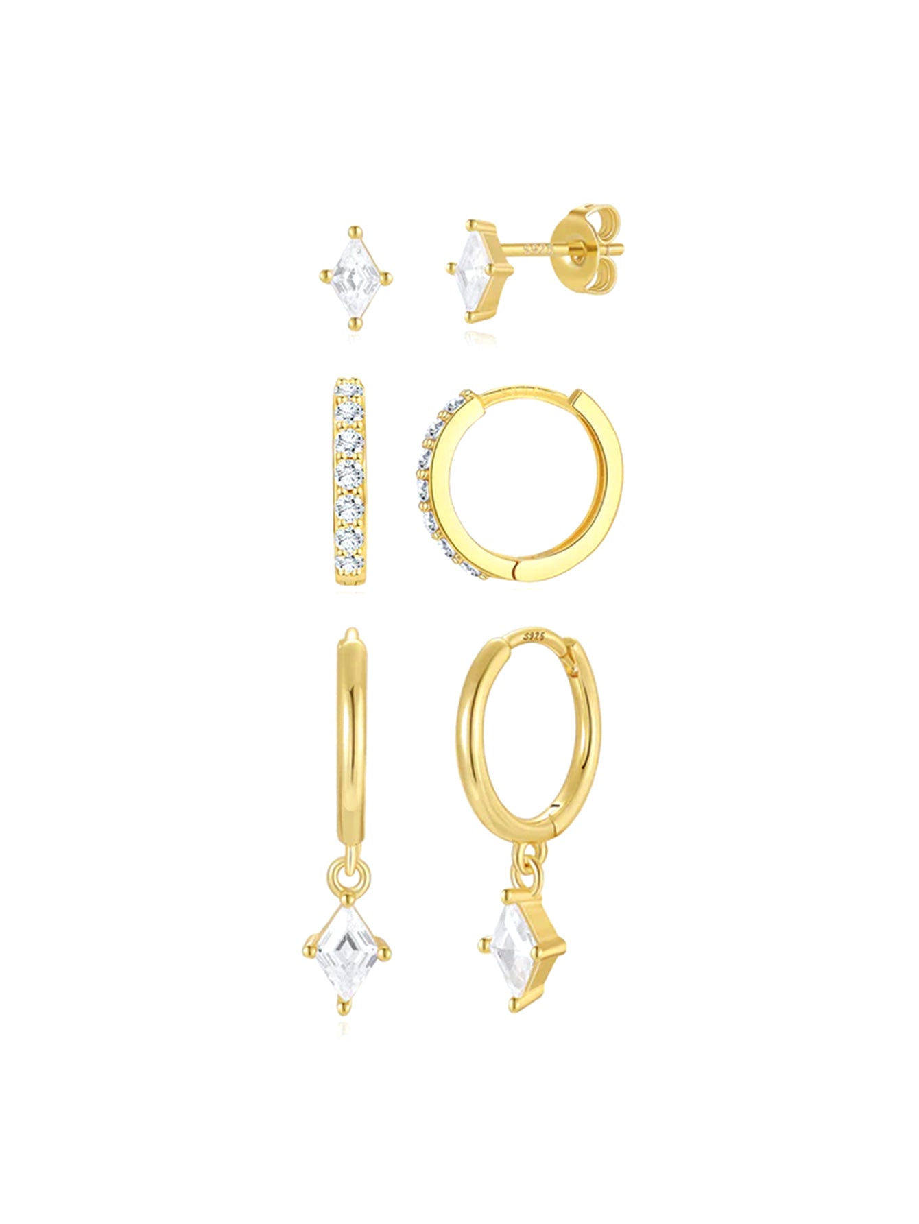Veronika – Delicati orecchini in oro con glitter.