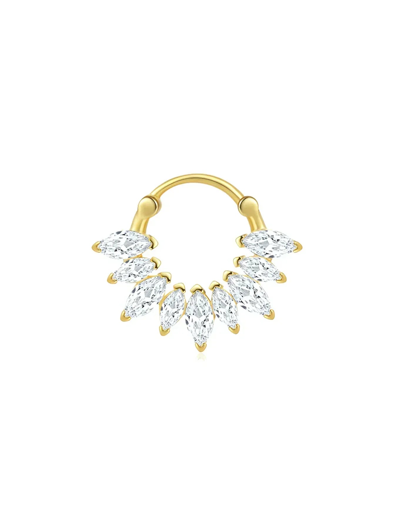 Eva-Marie – Delicati orecchini in oro dalla forma fluida.