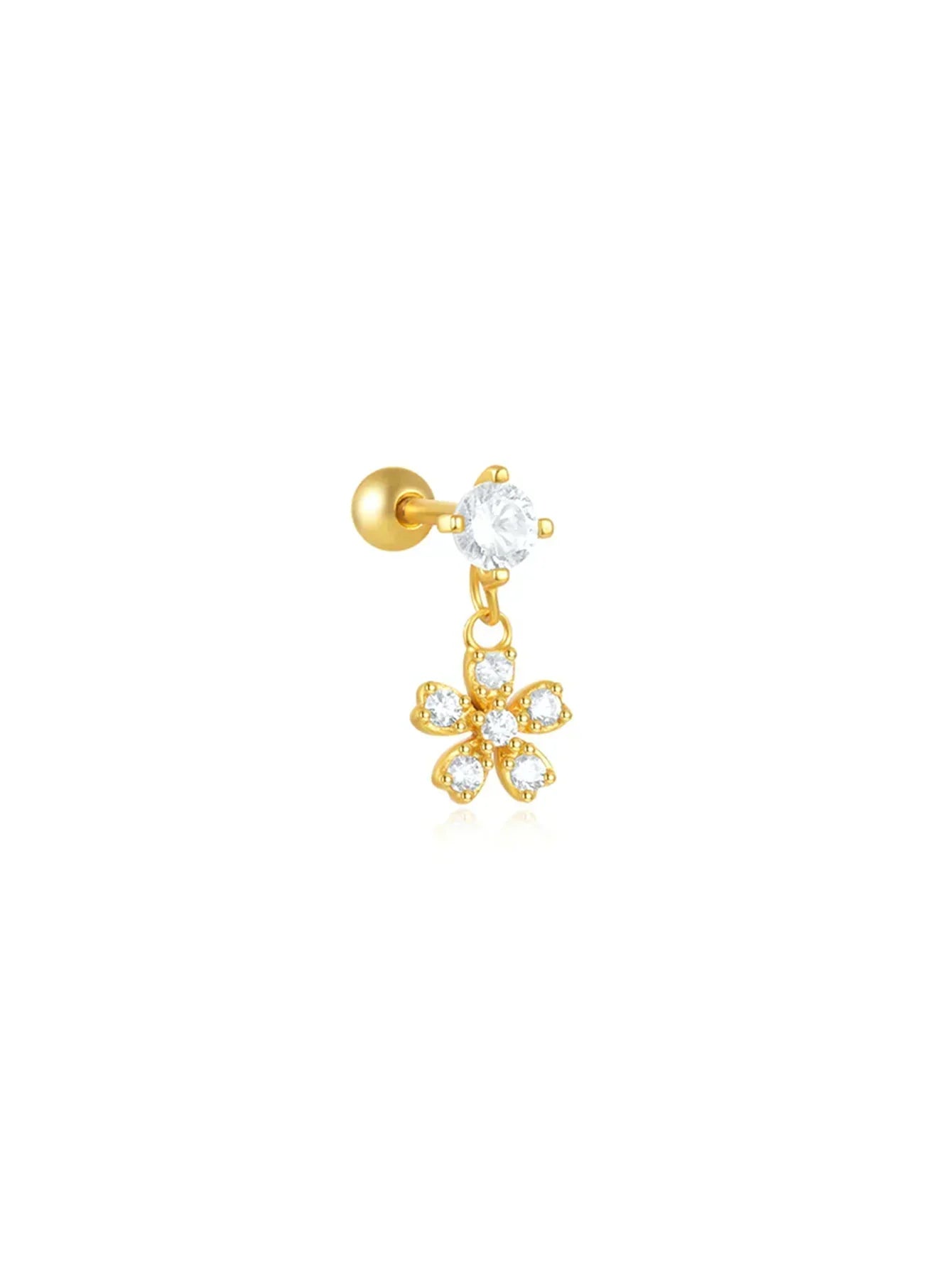 Eva-Marie – Delicati orecchini in oro dalla forma fluida.