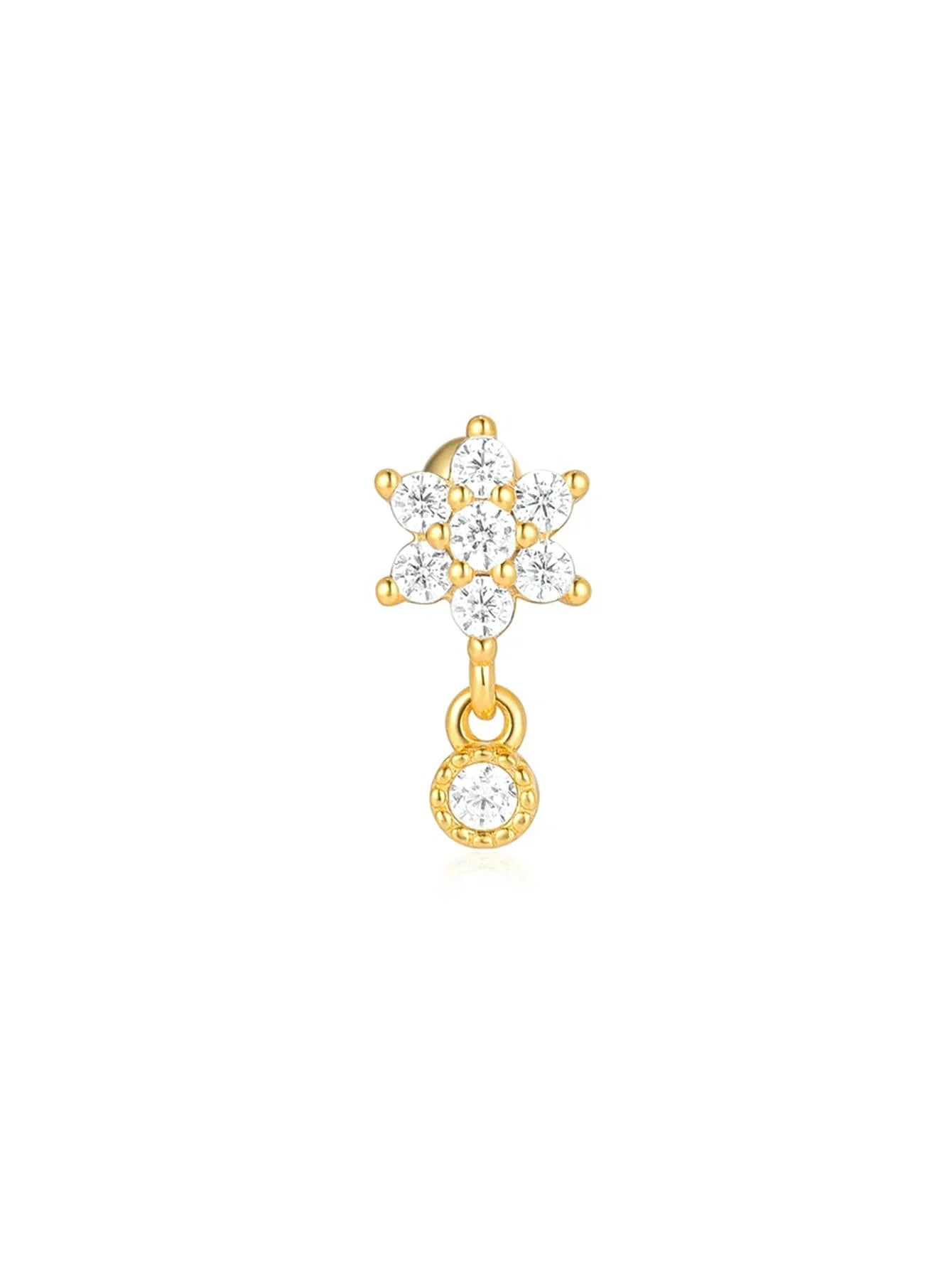 Eva-Marie – Delicati orecchini in oro dalla forma fluida.
