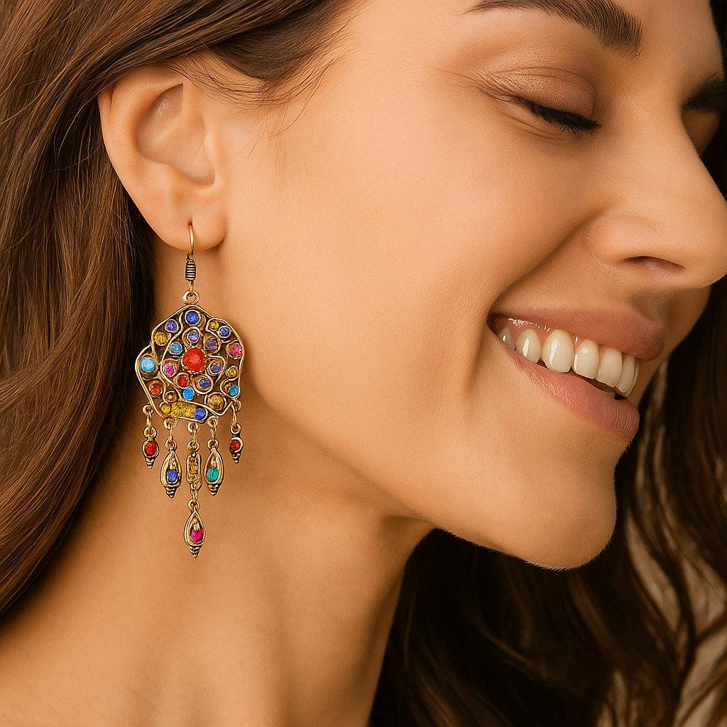 Beatrix – Orecchini colorati dal fascino bohemien