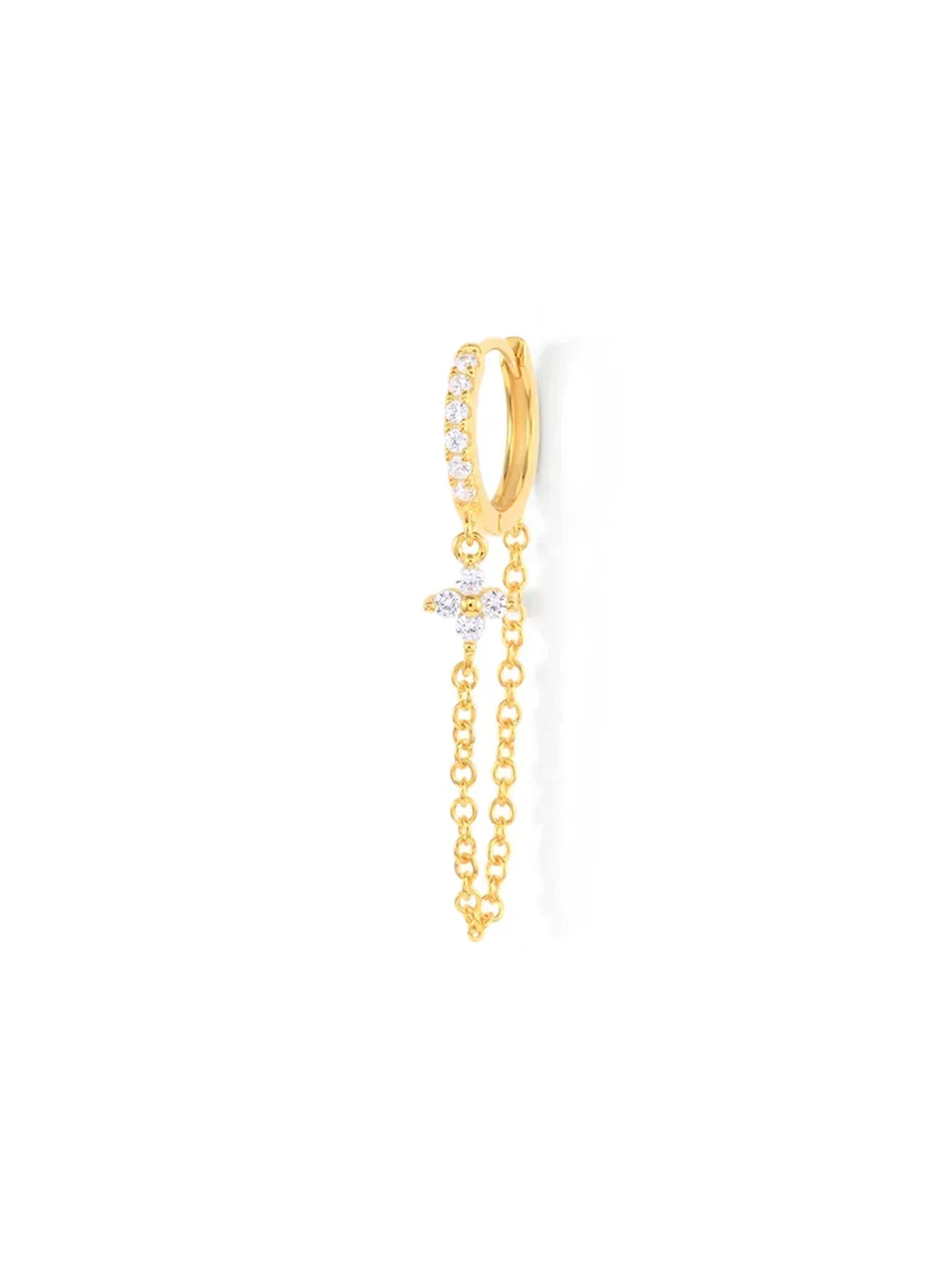Clarissa – Orecchini in oro dalla delicata forma quadrata.