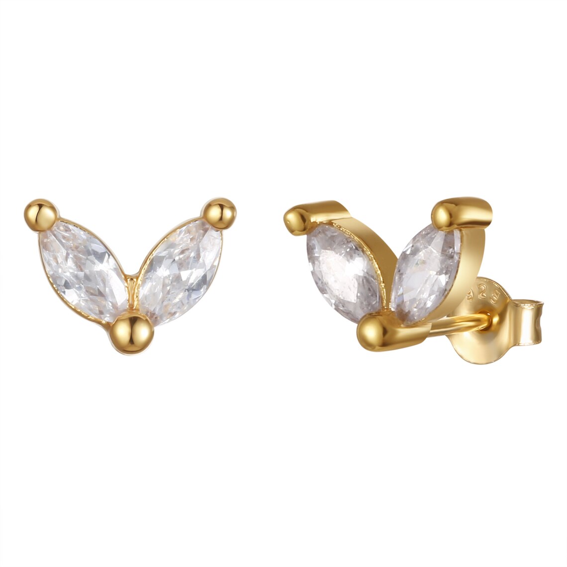 Melanie – Delicati orecchini in oro dalla texture delicata.
