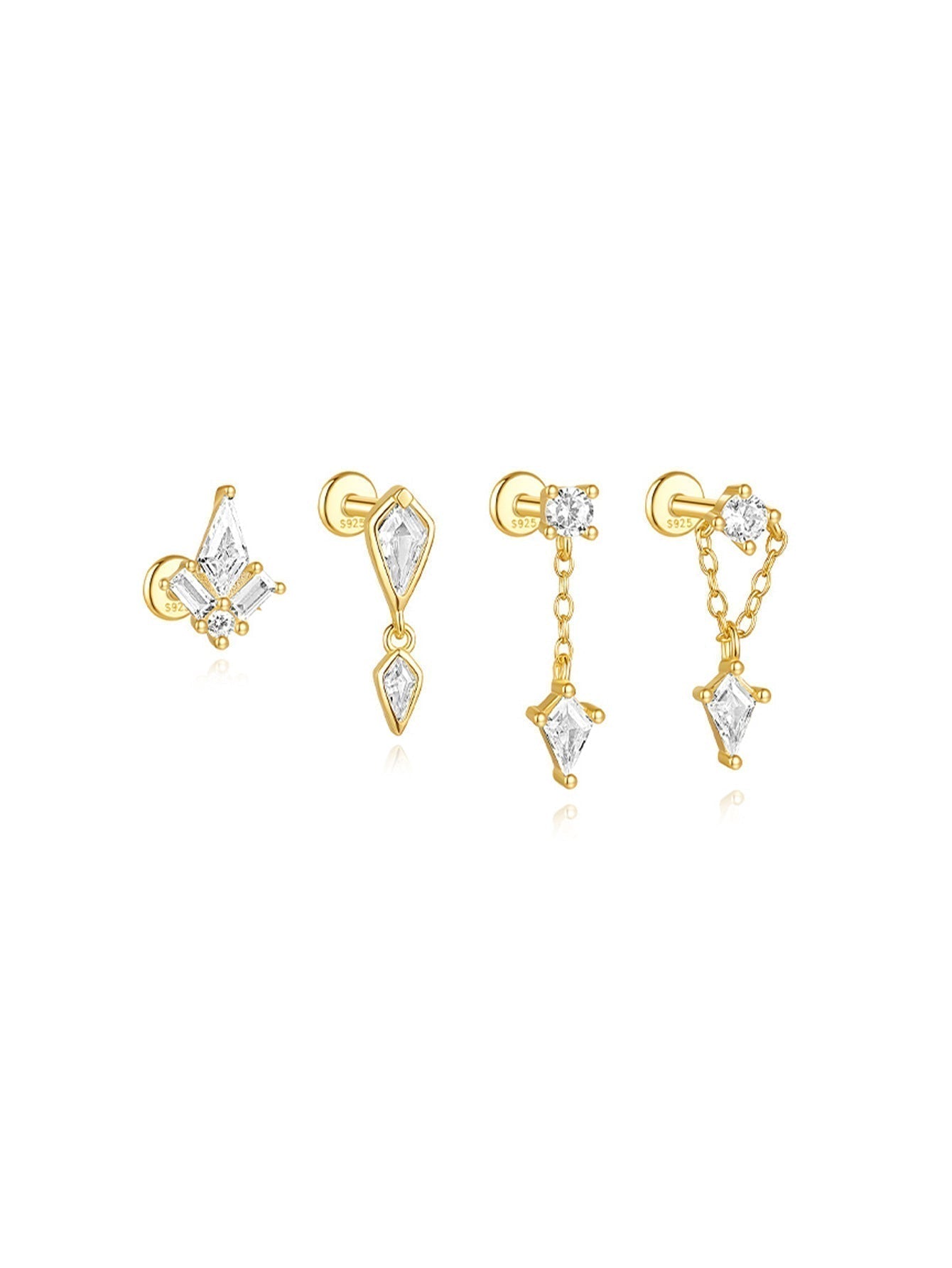 Jana – Orecchini in oro con un design dalle linee delicate
