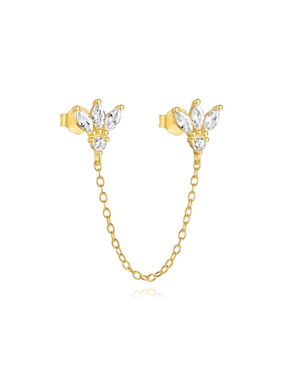 Leonie-Klara – Delicati orecchini in oro con lucentezza.