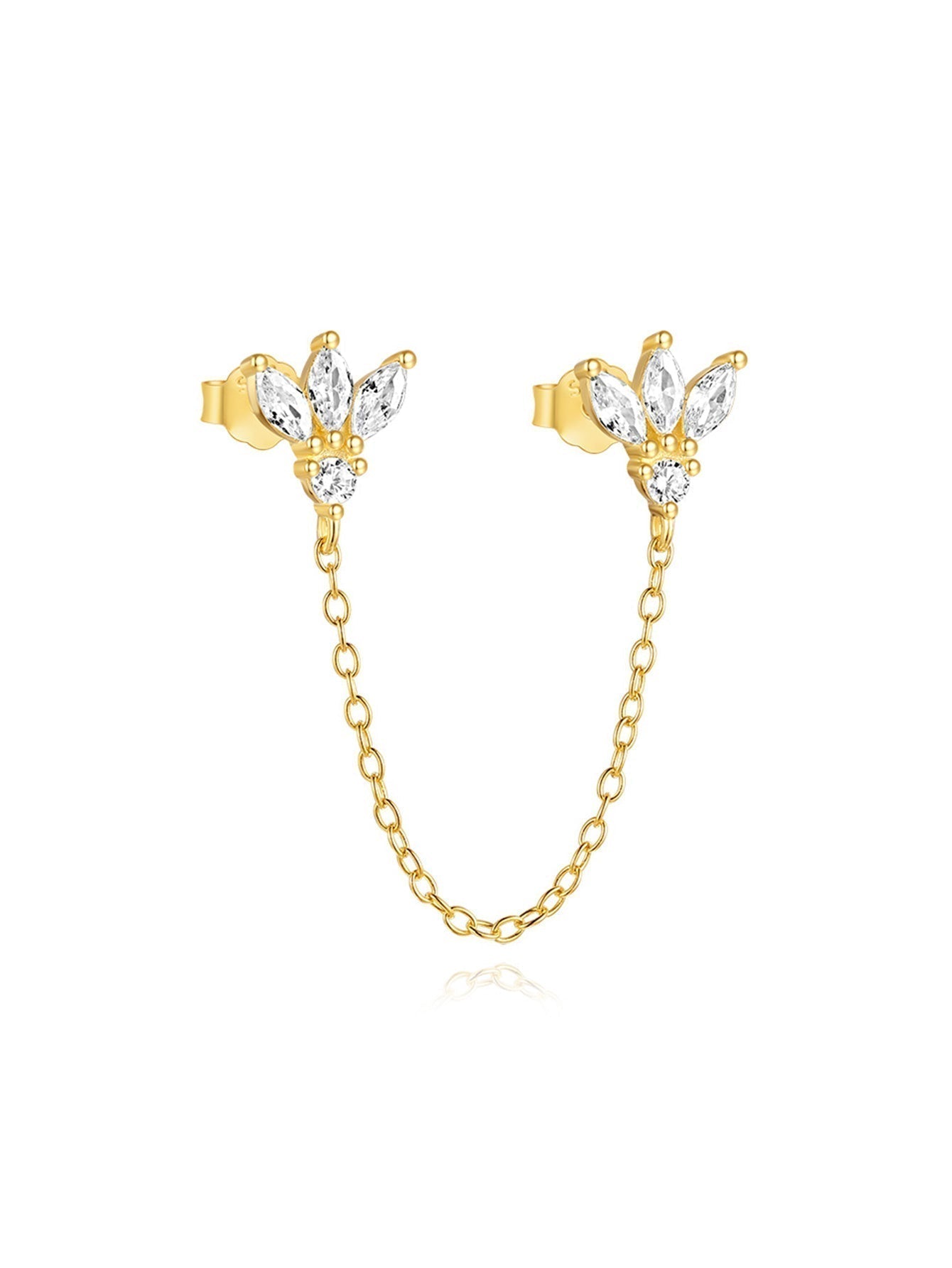Leonie-Klara – Delicati orecchini in oro con lucentezza.