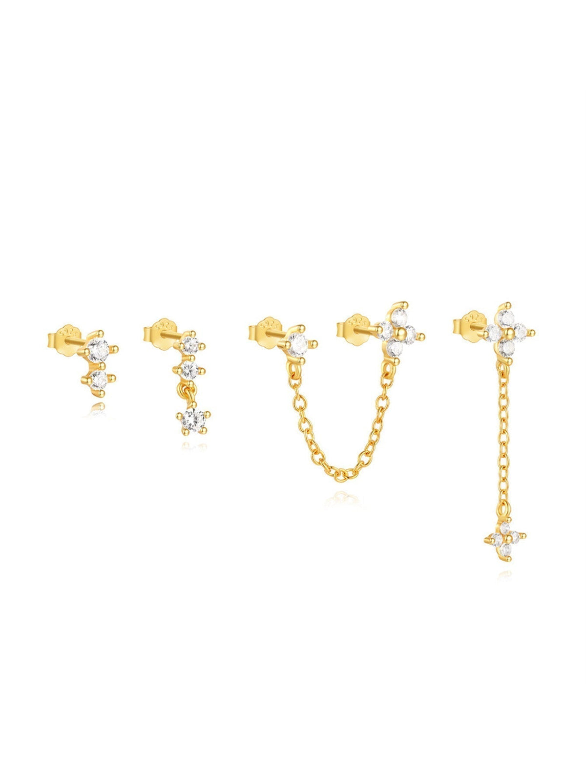 Mira – Delicati orecchini in oro con superficie liscia.