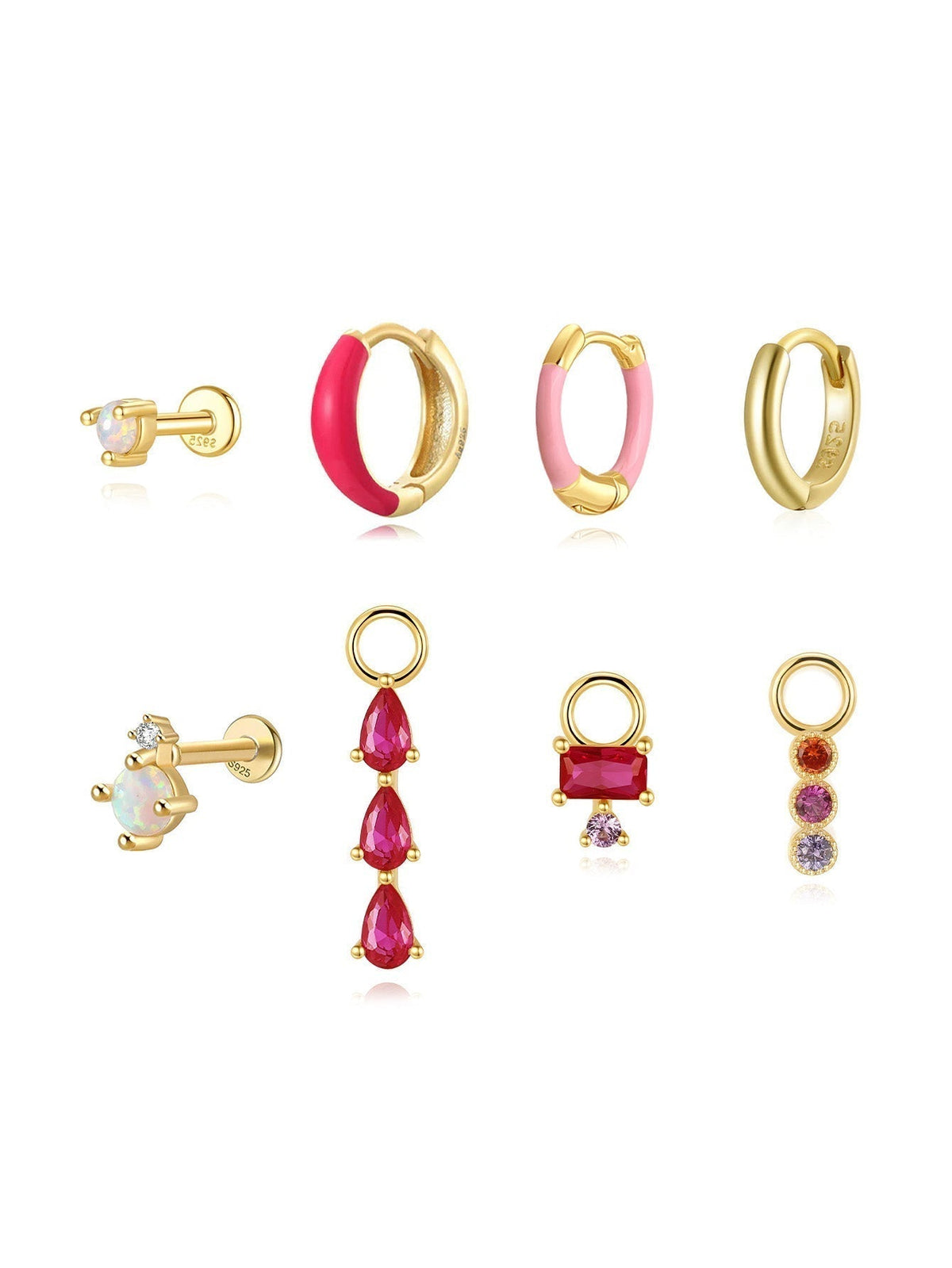 Elena – Orecchini in oro con superficie strutturata.