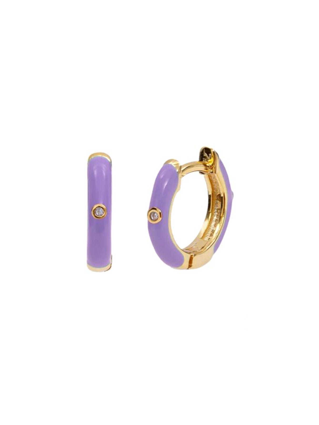 Isabela – Delicati orecchini in oro dalla forma geometrica.