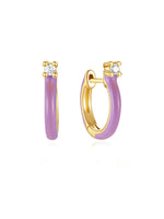 Isabela – Delicati orecchini in oro dalla forma geometrica.