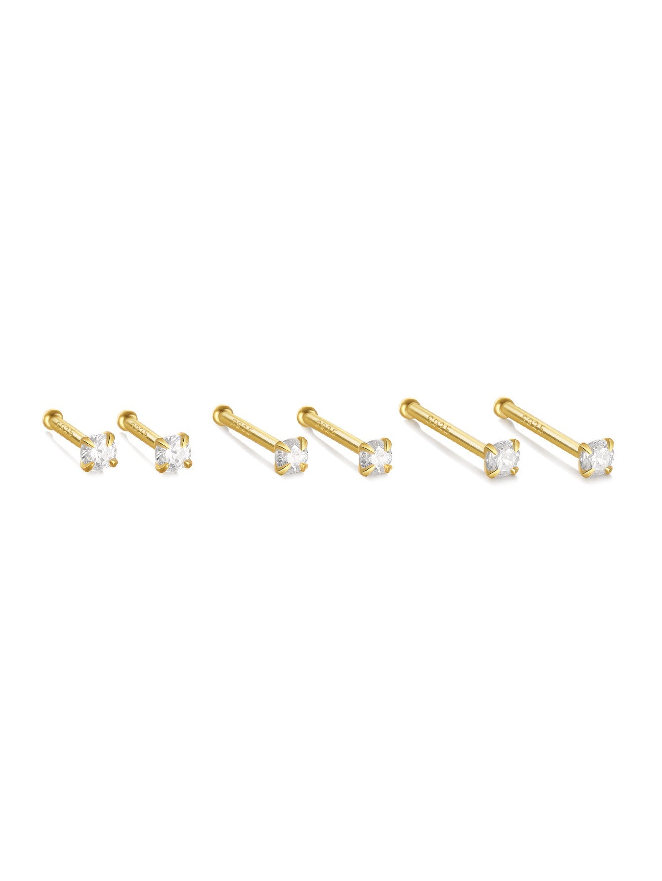 Isabela – Delicati orecchini in oro dalla forma geometrica.