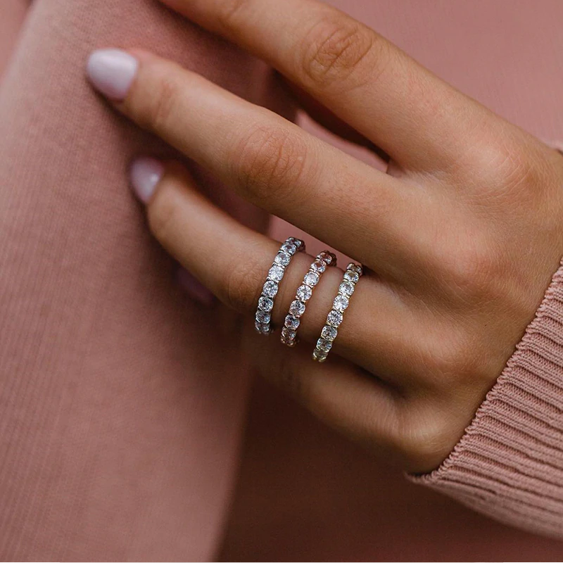 Eliska – Anello di diamanti con doppia fascia.