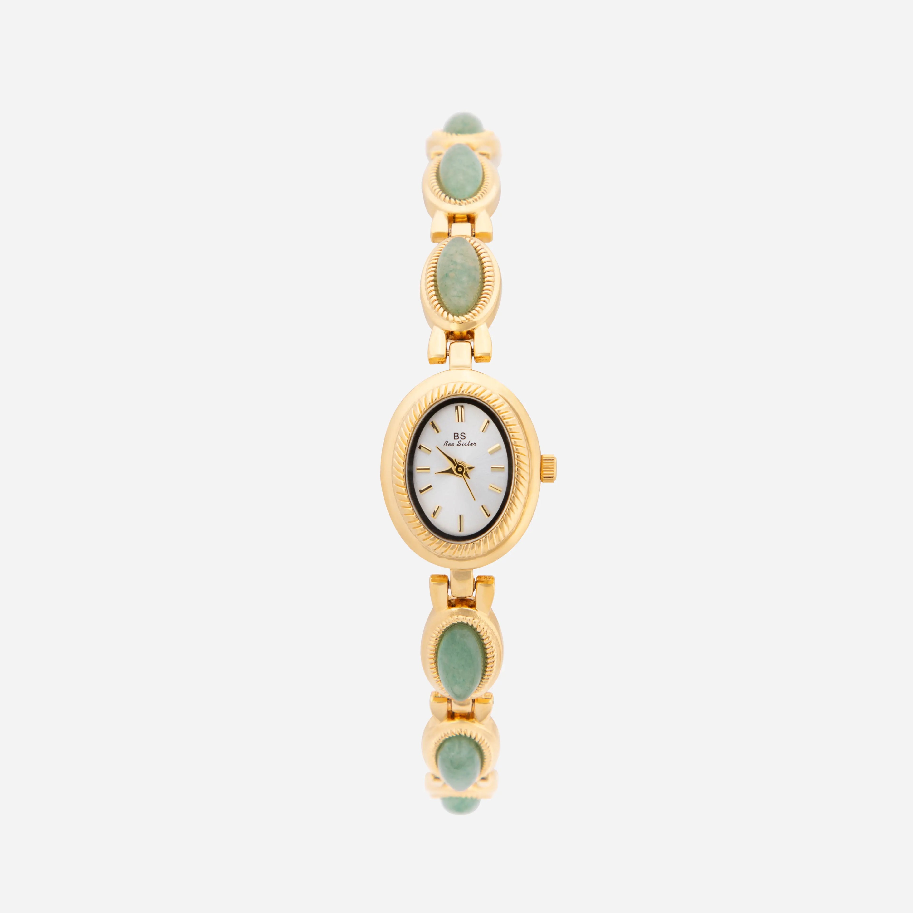Klára – Orologio d’oro con quadrante allungato.