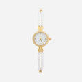 Johana – Orologio in oro con bordo in cristallo.