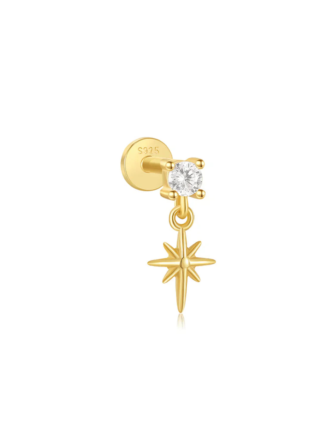 Johana-Marie – Orecchini in oro con superficie strutturata.