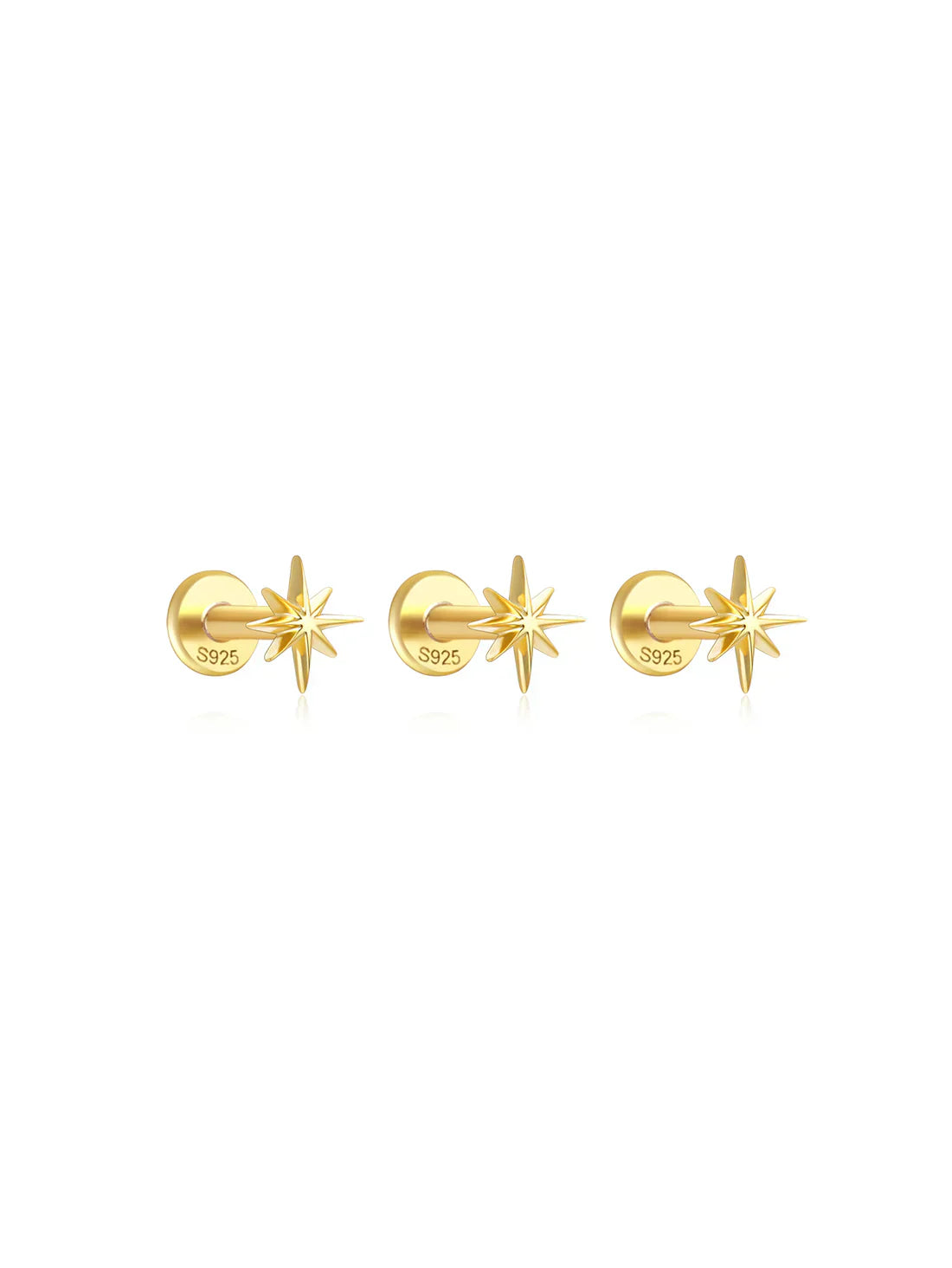 Kateřina – Orecchini in oro dalla curva delicata.