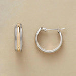 Mia - Orecchini vintage in argento con linea oro