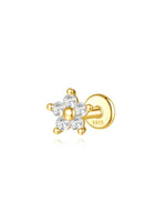 Eva-Marie – Delicati orecchini in oro dalla forma fluida.