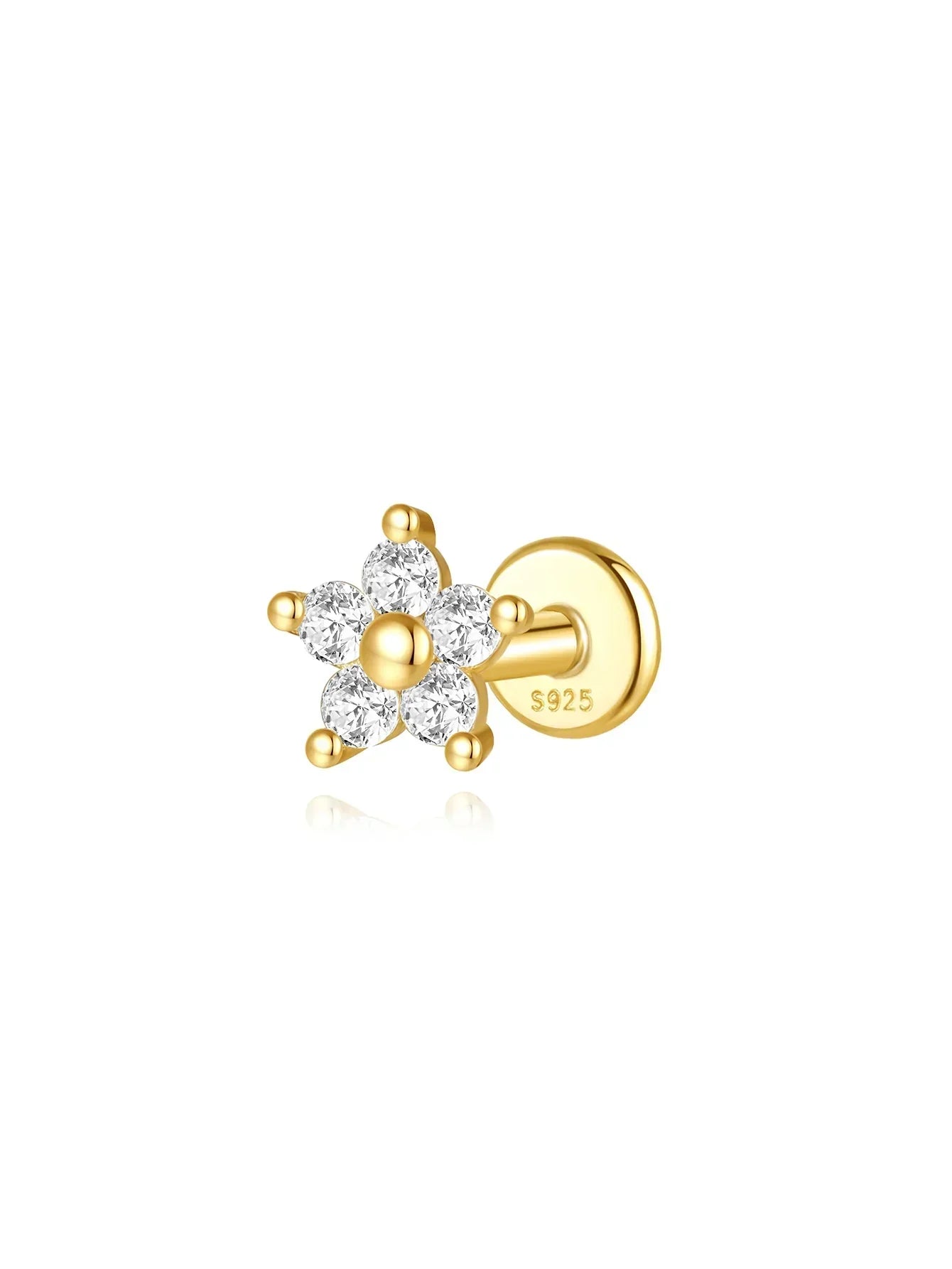 Eva-Marie – Delicati orecchini in oro dalla forma fluida.