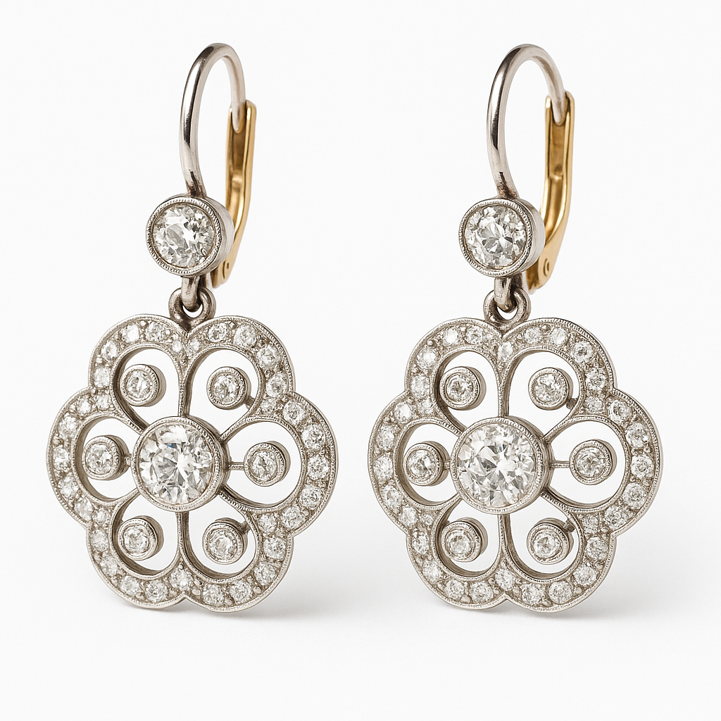 Magdalena - Orecchini vintage con mandala in cristallo