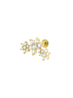 Eva-Marie – Delicati orecchini in oro dalla forma fluida.