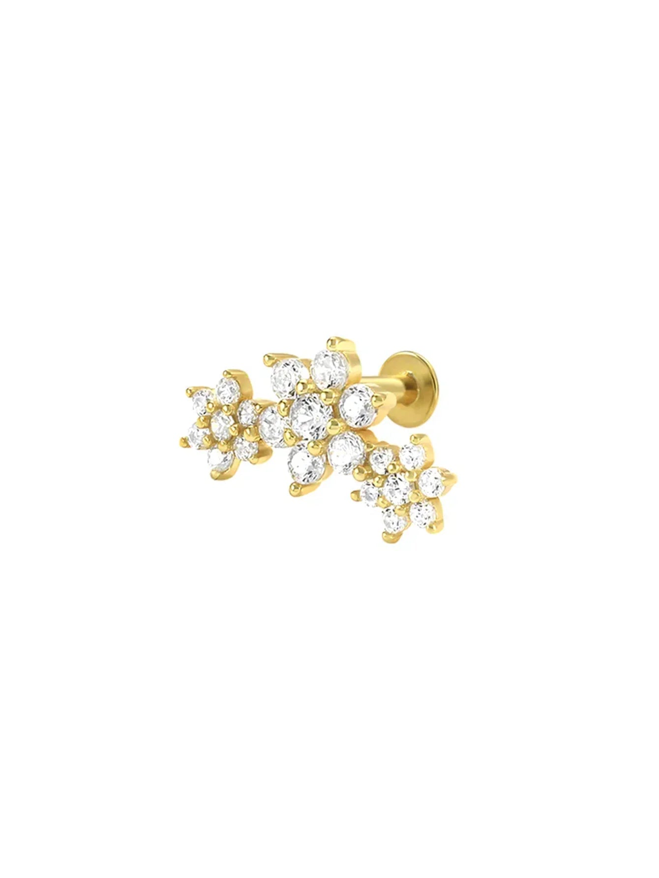 Eva-Marie – Delicati orecchini in oro dalla forma fluida.