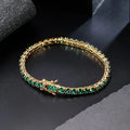 Beáta – Bracciale placcato oro con una caratteristica tonalità smeraldo.