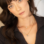 Livia – Collana dorata con pendente turchese