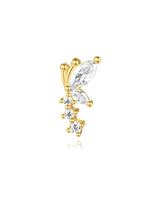 Eva-Marie – Delicati orecchini in oro dalla forma fluida.