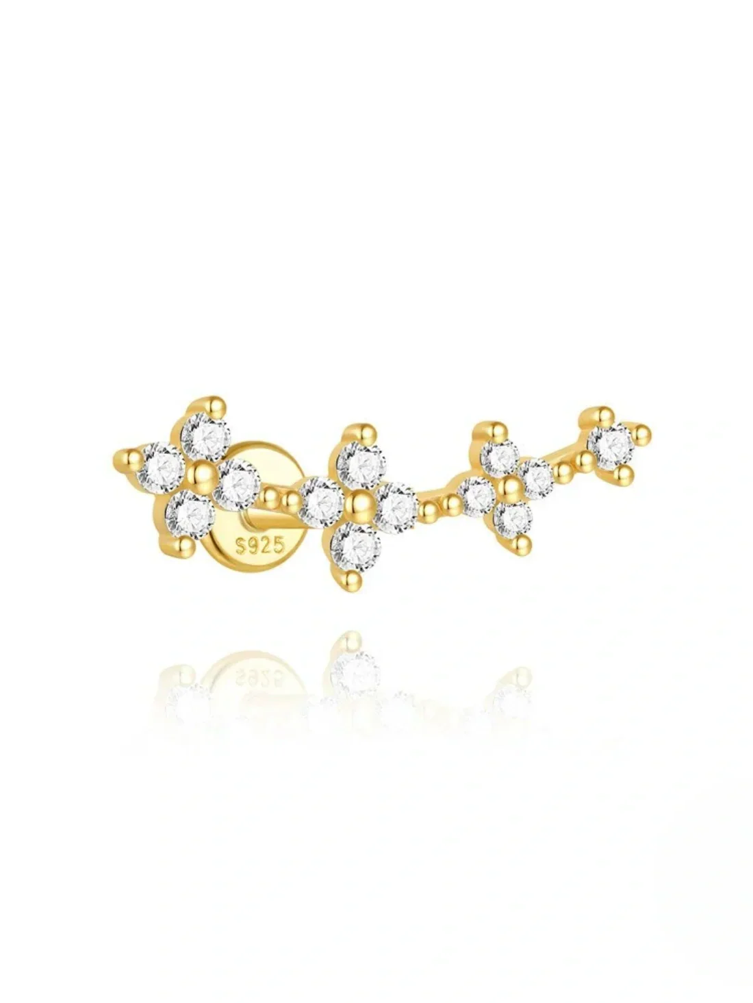 Irina – Orecchini in oro dalla silhouette strutturata.