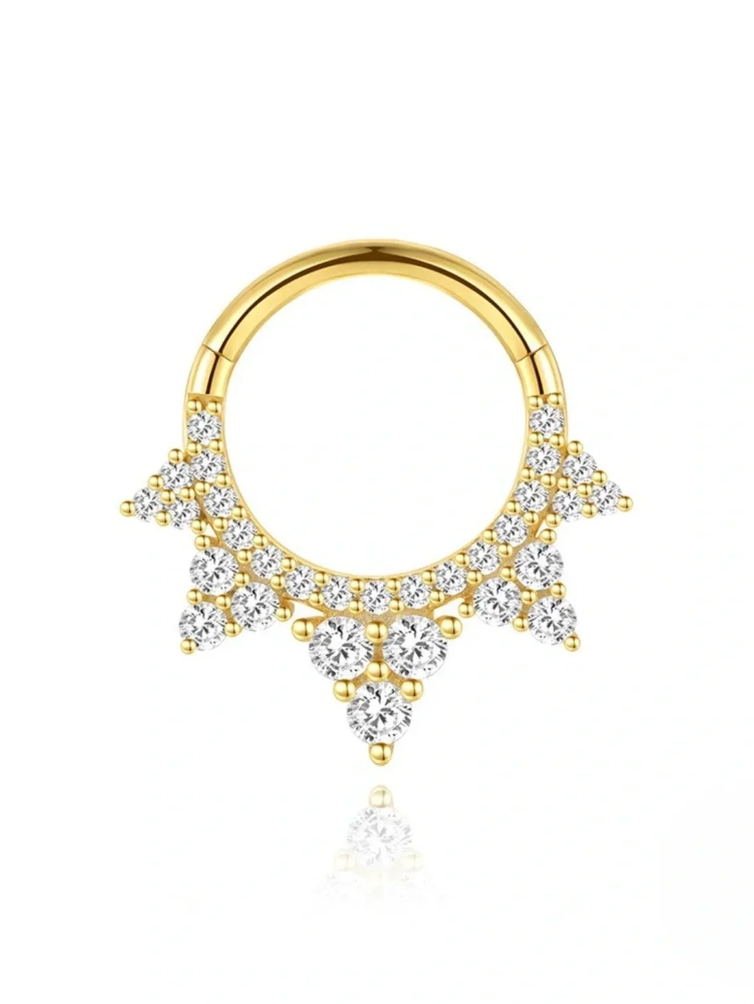 Irina – Orecchini in oro dalla silhouette strutturata.