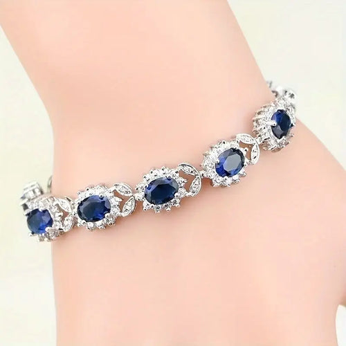 Alena – Bracciale in zaffiro con elementi scintillanti.