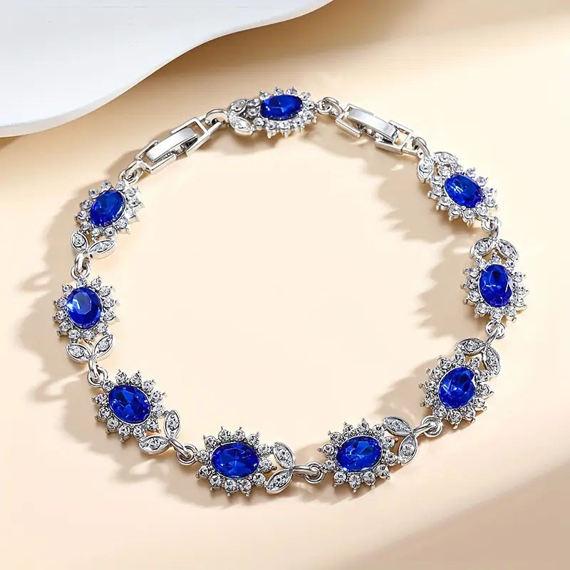 Alena – Bracciale in zaffiro con elementi scintillanti.
