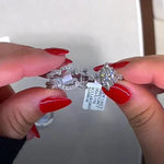 Emilie – Anello con diamante lucido dal taglio rettangolare.