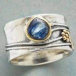 Gertrude - Anello da meditazione con pietre preziose ceche
