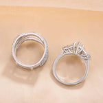Emilie – Anello con diamante lucido dal taglio rettangolare.