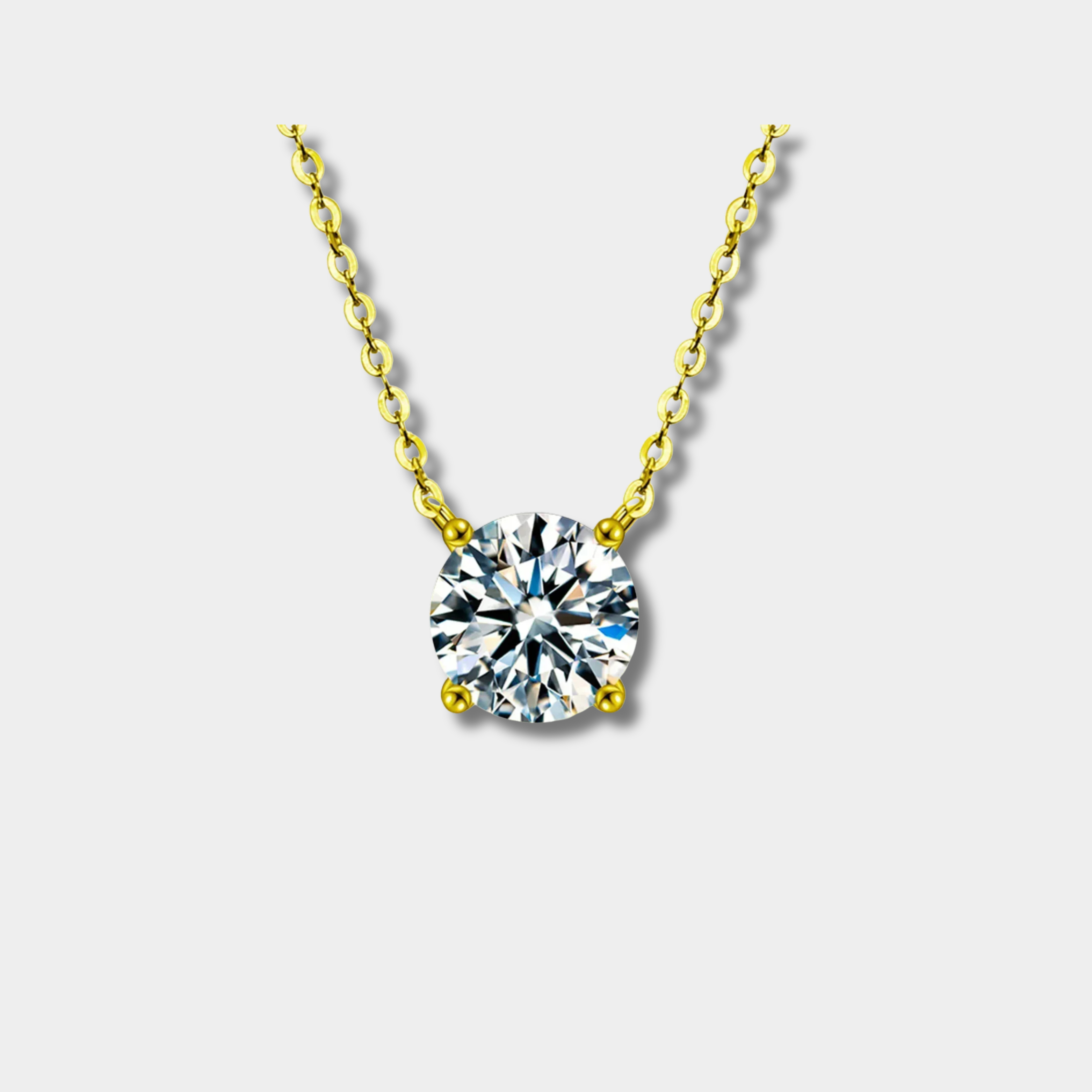 Rafaela - Collana in zircone argento placcato oro 18K