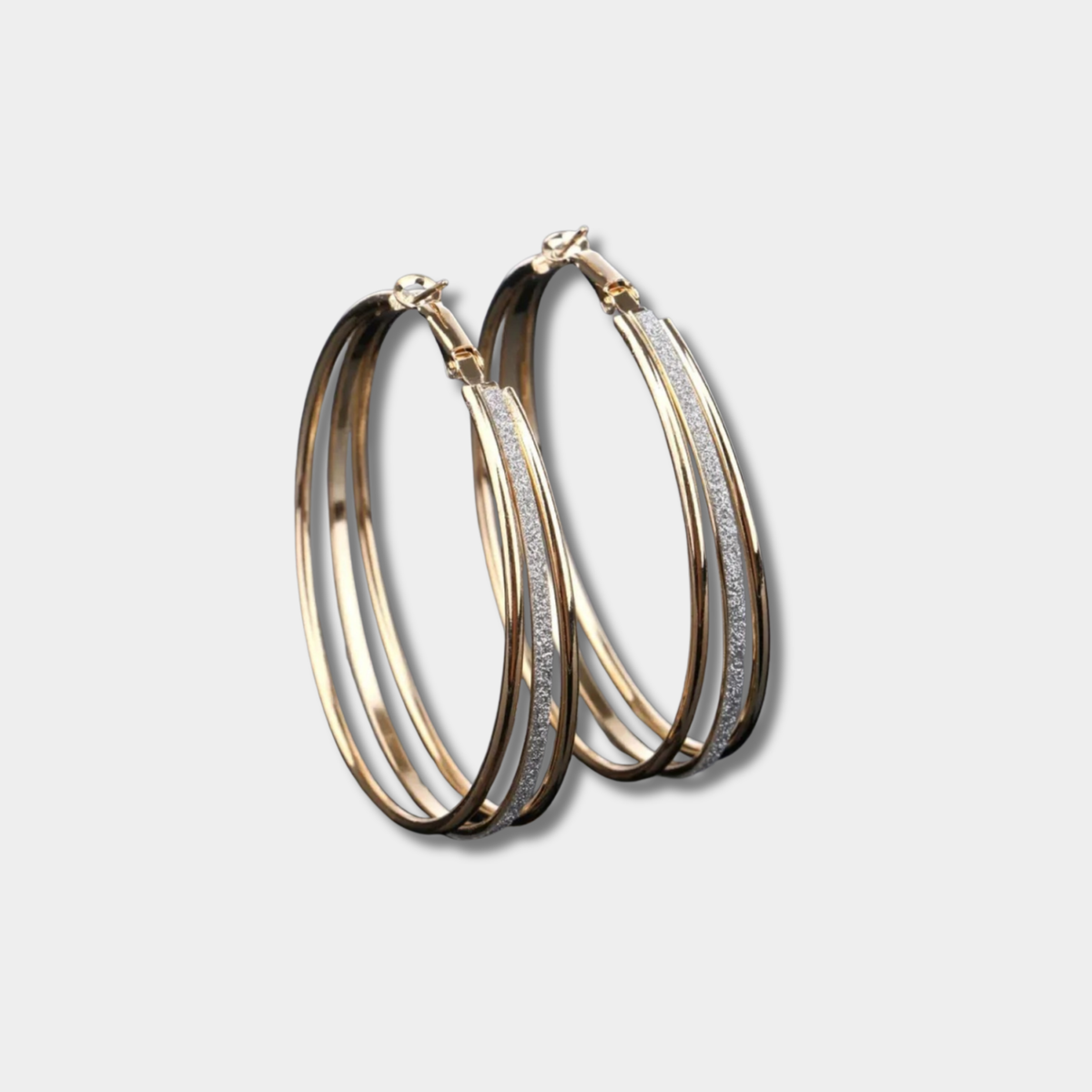 Lia – Orecchini retro dorati e circolari