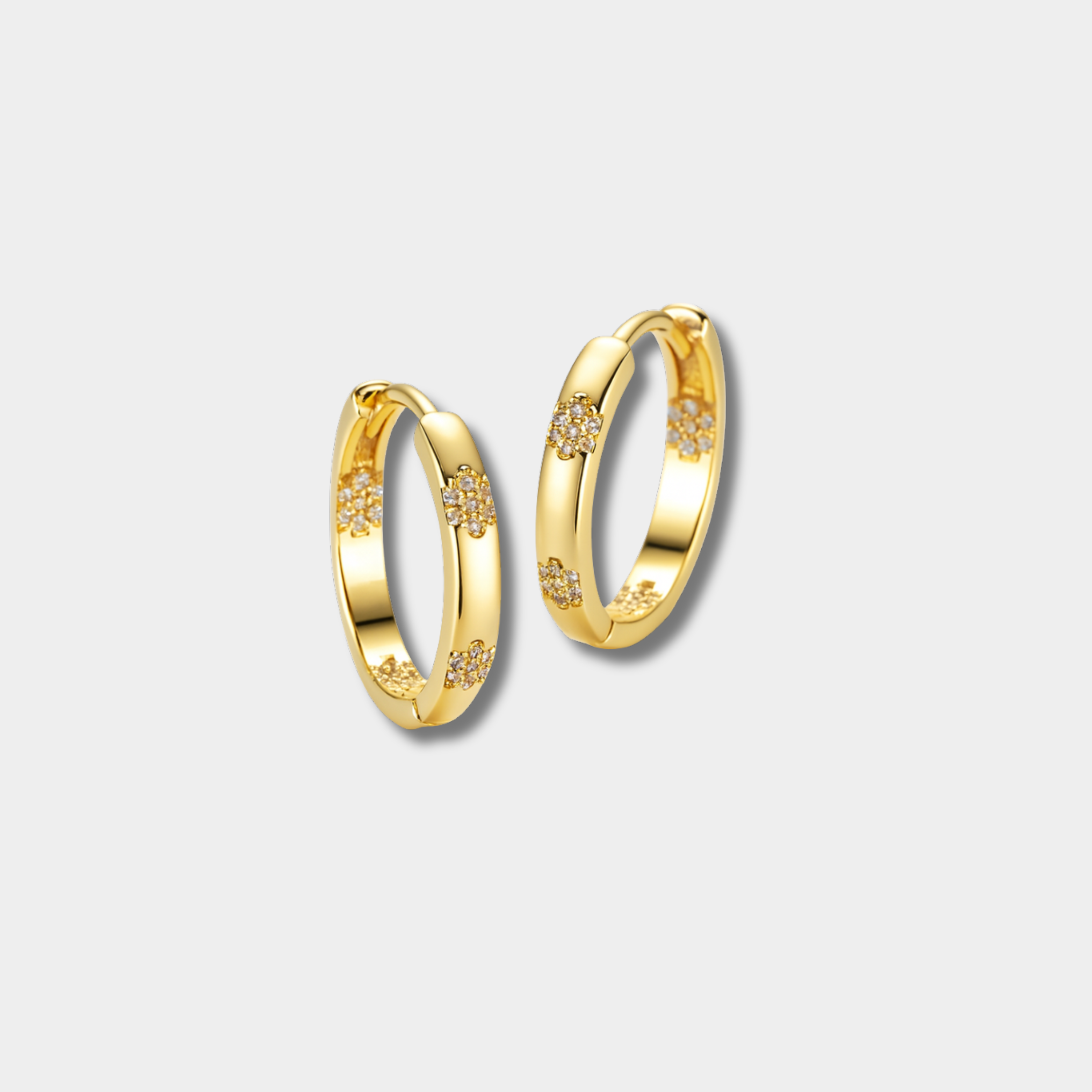 Aurelie - Orecchini vintage a forma di fiore in oro