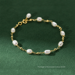 Pavla – Bracciale di perle pregiate con chiusura in oro.