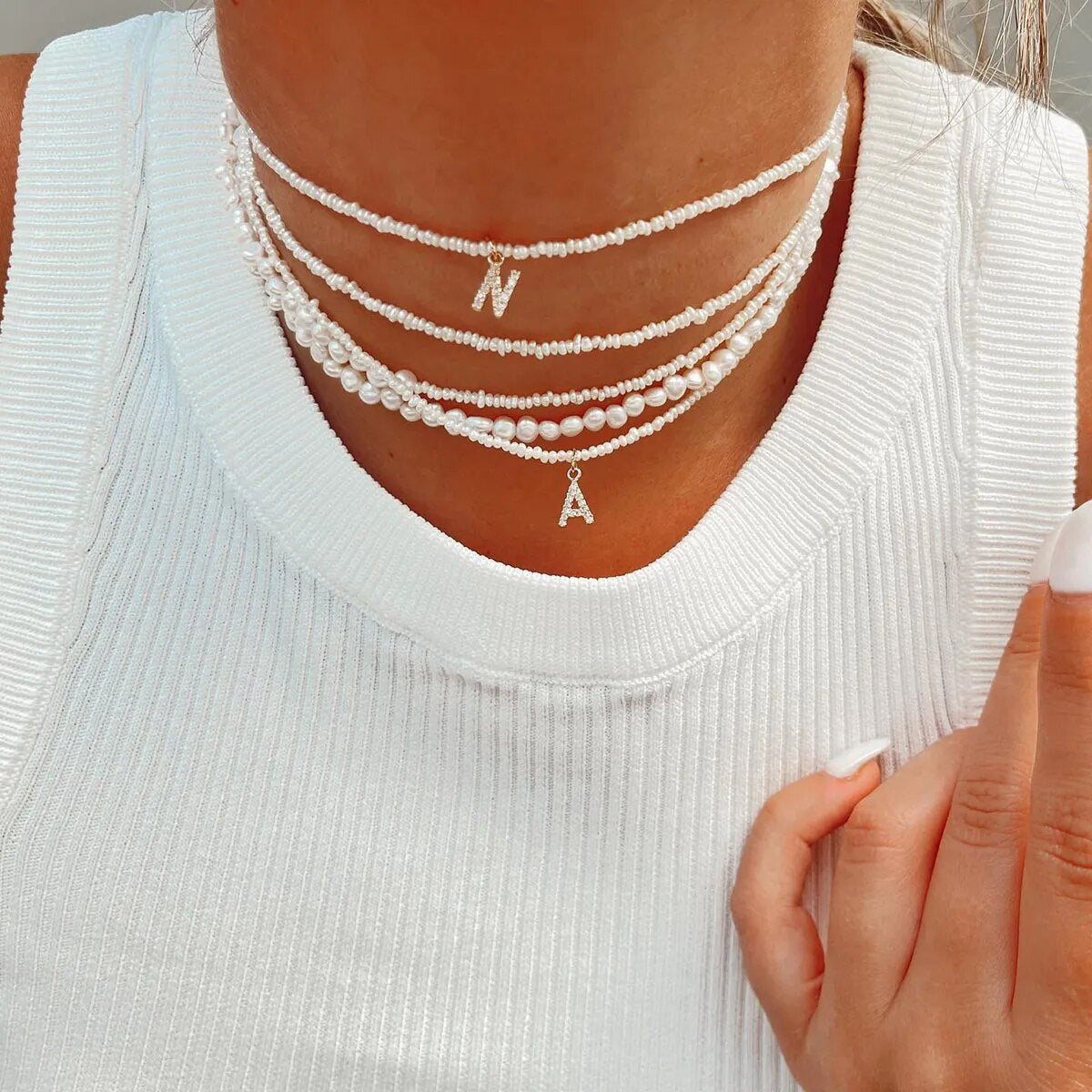 Miriam – Collana dorata doppia con pendente