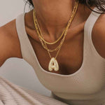Melanie – Collana dorata con doppio cuore