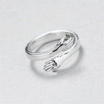 Petra - Anello regolabile in argento Cuddle